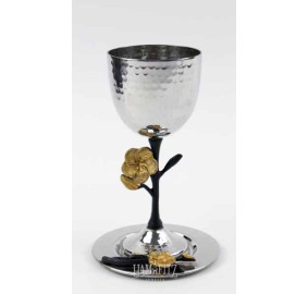 Kiddush Cup W/ Tray Stainless