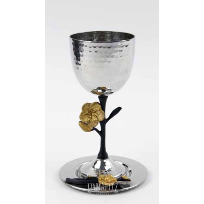 Kiddush Cup W/ Tray Stainless