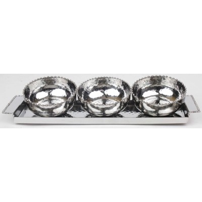 3 Bowl Relish Dish And Tray Set