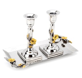 Candle Holders w Tray Frangipani Sprinkle