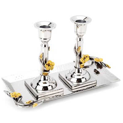 Candle Holders w Tray Frangipani Sprinkle