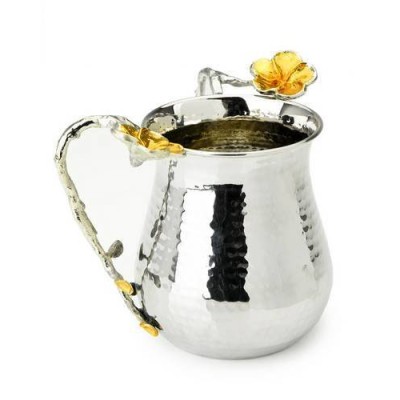 Washcup  Hammered Gold Flower