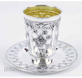 Kiddush Cup Set Silver Coated