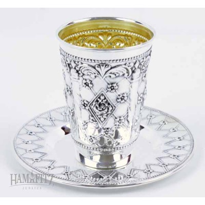 Kiddush Cup Set Silver Coated