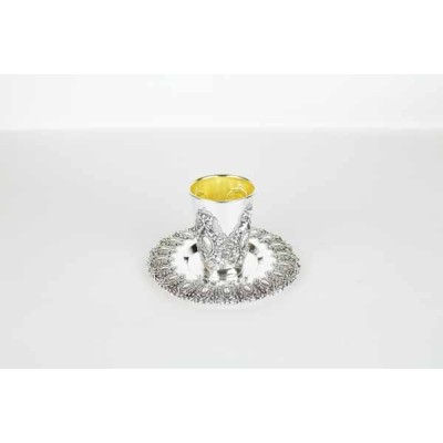 Silver Coated Kiddush Cup Set