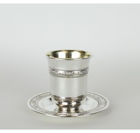 Silver Coated Kiddush Cup Set