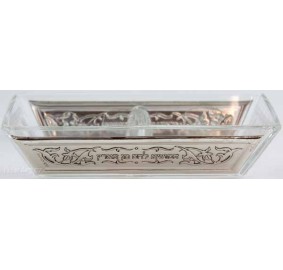 Glass & Silver Salt Tray