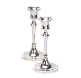 Silver Plated Candlesticks 6"