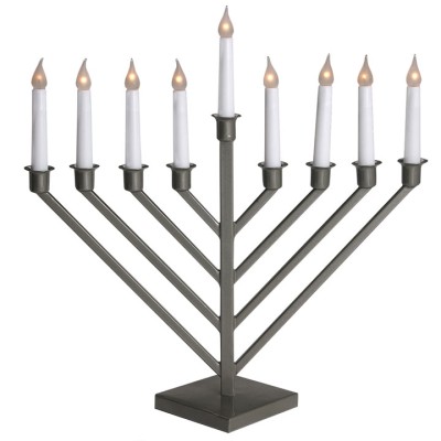 Menorah Electric Pewter Finish