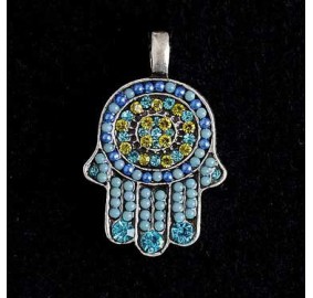 Hamsa Necklace - Blue