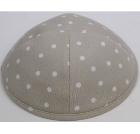 Kippah - Tan Polka Dot