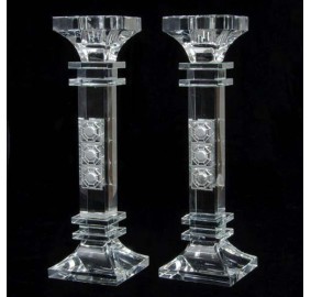 Crystal Candlesticks Pair