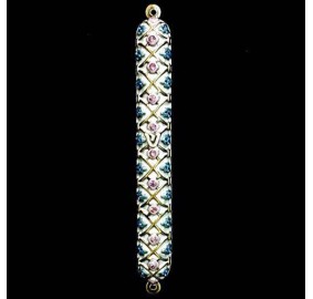 MEZUZAH CASE JEWELED BEIGE/BLUE/PINK/GOLD