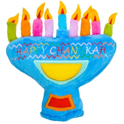 Plush Menorah With Candles