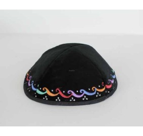 Embroidered Velvet Yarmulka