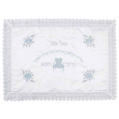 Bris Pillow Case - Blue Embroidery