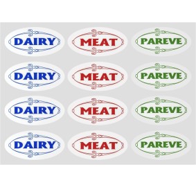 Kosher Labels - Meat, Dairy, Pareve