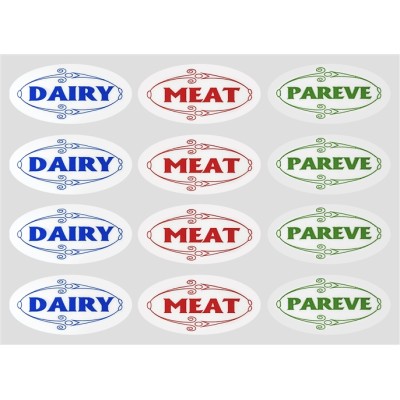 Kosher Labels - Meat, Dairy, Pareve