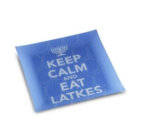 Chanukah Platter "Keep Calm Eat Latkes"