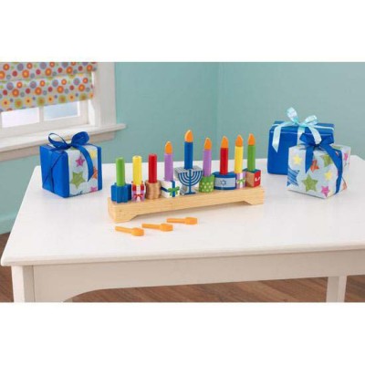 Children's Wooden Menorah Set