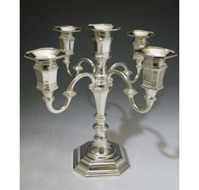 Silver Plated 5 Branch Candelabra