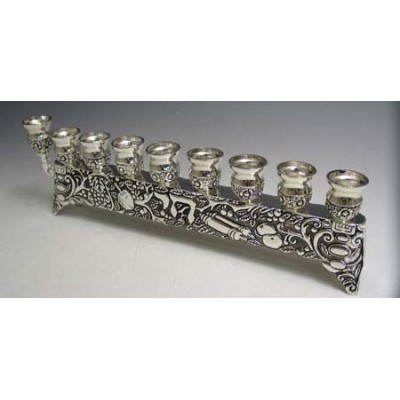 Silverplated Strip Menorah