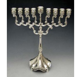 Silver Plated Menorah - Medium