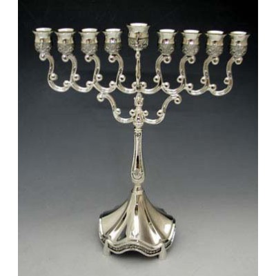 Silver Plated Menorah - Medium