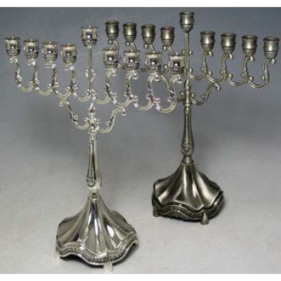 Small Silver Plated Candle Menorah