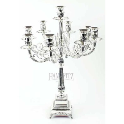 9 Branch Silver Plated Candelabra