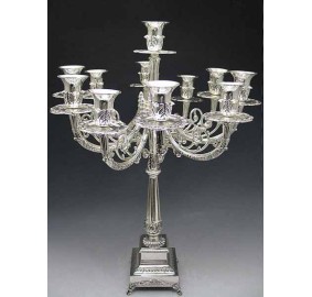 11 Branch Silver Plated Candelabra