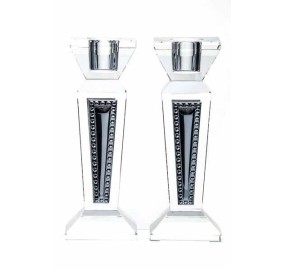 Candlesticks Crystal & Silver