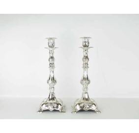 Tall Silver Plated Candlesticks