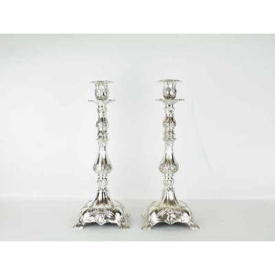 Tall Silver Plated Candlesticks