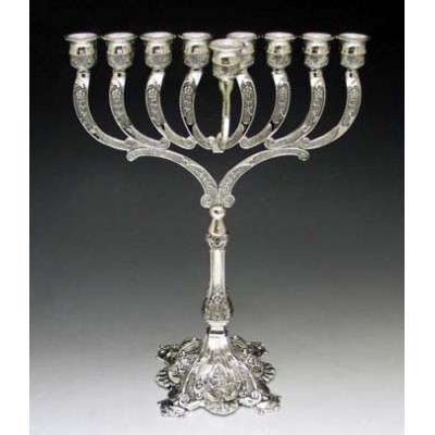 Silver Plated Oil Menorah