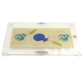 Challah Tray Pomegranate Design