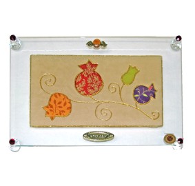 Shabbos Tray Pomegranate Design