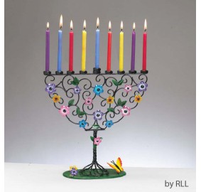 Handcrafted Metal Tree Menorah