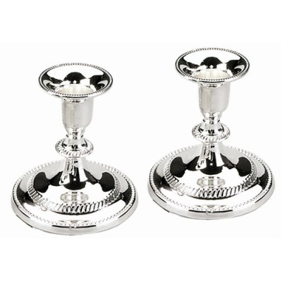 Silver Plated Candlesticks 3" High