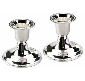 Silver Plated Candlesticks 2.5" H