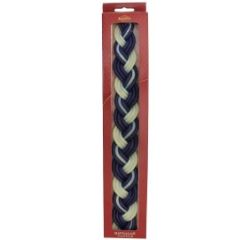 Havdalah Candle Bees Wax Blue / White