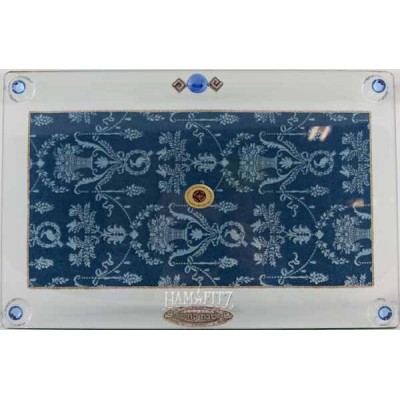 Glass Challah Tray - Blue