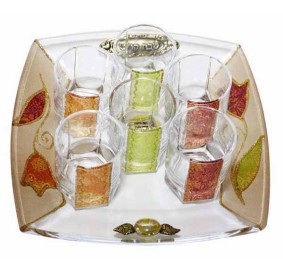 Glass Liquor Set With Tray 