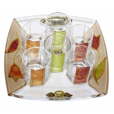 Glass Liquor Set With Tray 