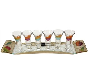 Glass Liquor Set With Tray 