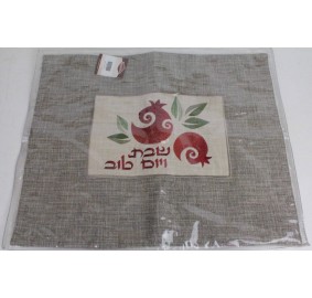 Challah Cover Pishton Pomegranate Grey