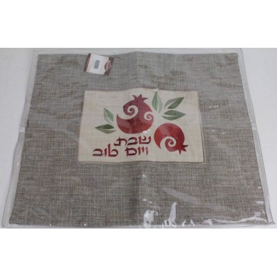 Challah Cover Pishton Pomegranate Grey