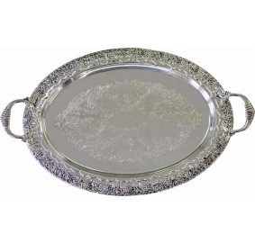 Candlestick Tray Silver Plated