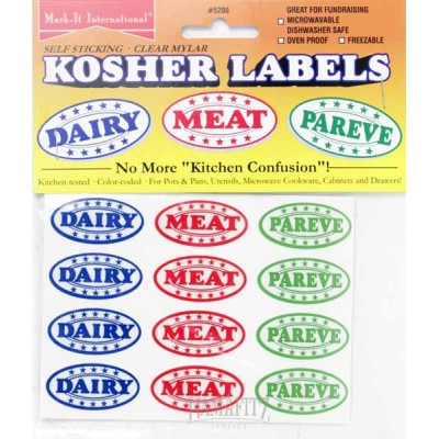 Kosher Labels - Meat, Dairy, Pareve