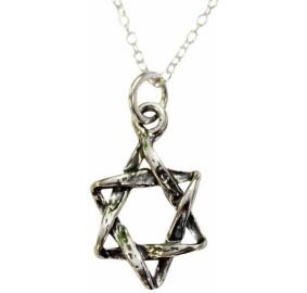 Star Of David Silver Necklace